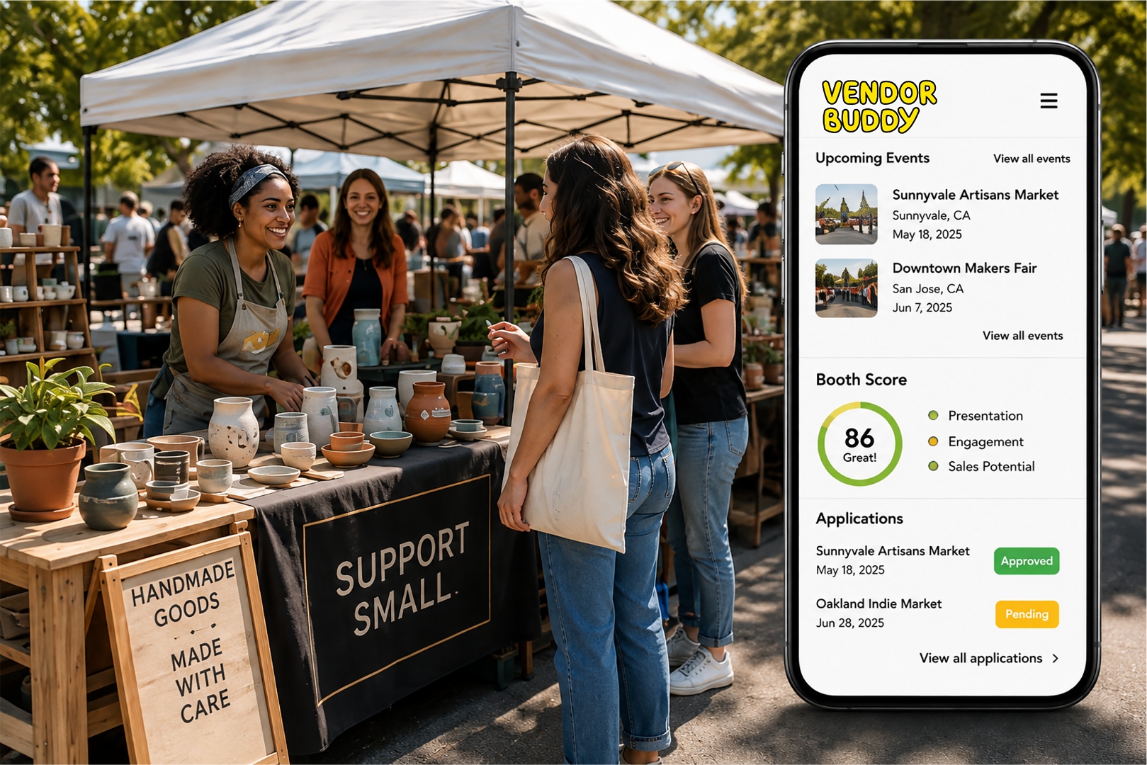 Vendor Buddy app for event vendors